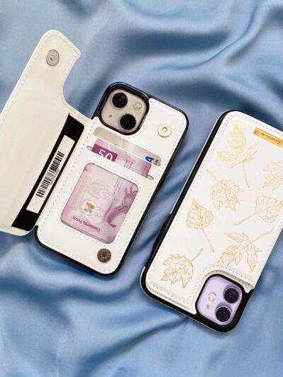 FUNDA WALLET HOJAS