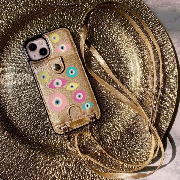 FUNDA CROSSBODY GOLD