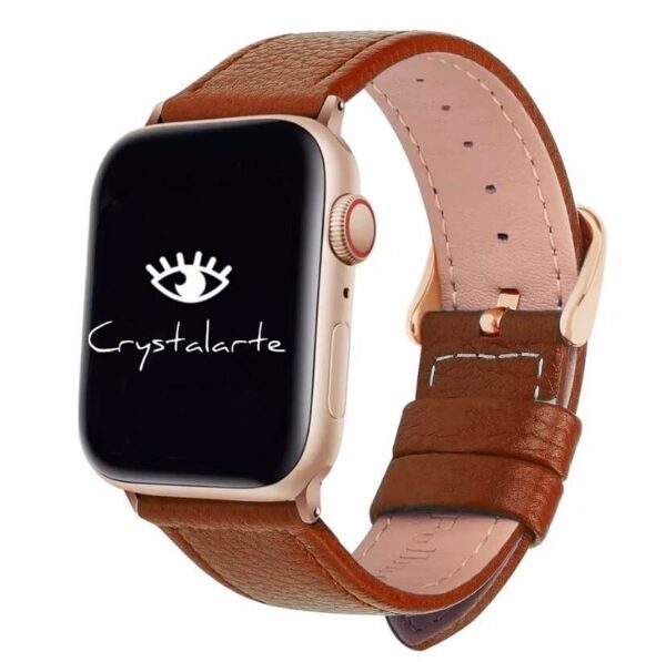 CORREA CUERO CAFE APPLE WATCH