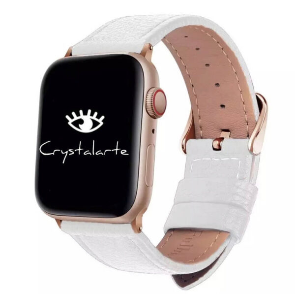 CORREA CUERO BLANCO APPLE WATCH