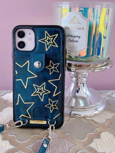 FUNDA CROSSBODY BLUE ESTRELLAS