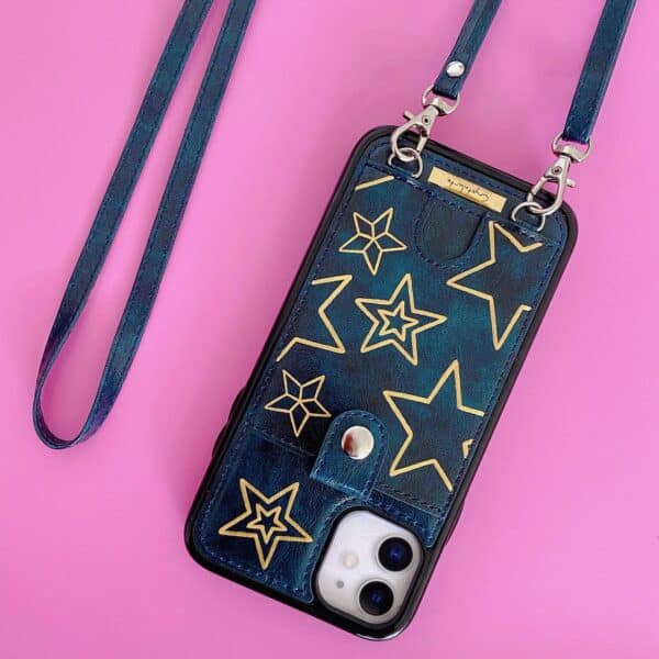 FUNDA CROSSBODY BLUE ESTRELLAS