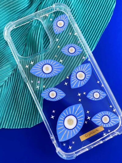 FUNDA IPHONE ACRILICO OJITOS TURCOS