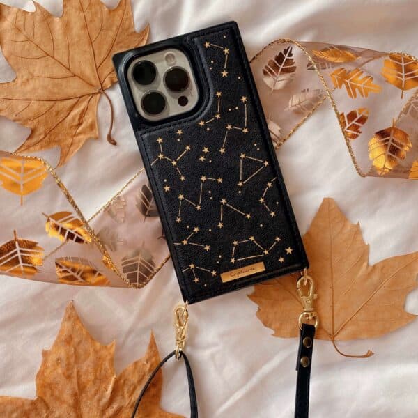 FUNDA WALLET CROSSBODY CONSTELACIONES IPHONE