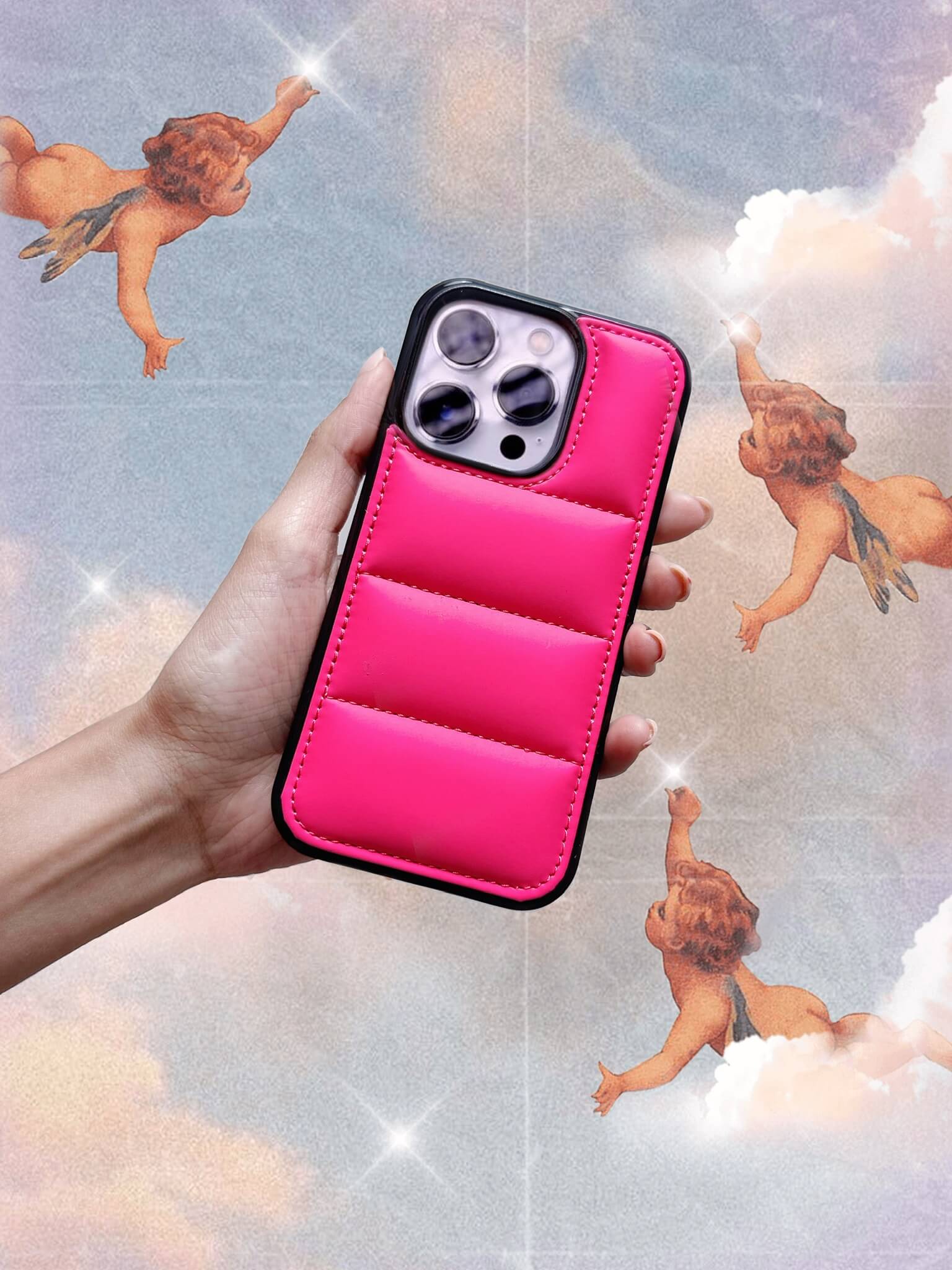 Funda puffer Rosa iPhone