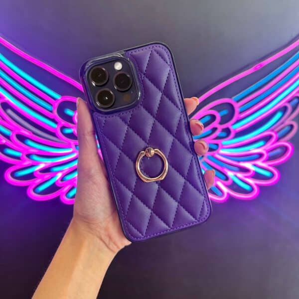 Funda morada anillo iPhone